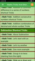 Maths Tricks And Shortcuts capture d'écran 1