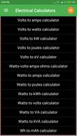 Electrical Calculator capture d'écran 3