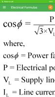 برنامه‌نما Electrical Formulas عکس از صفحه