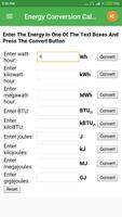 1 Schermata Energy Conversion Calculator