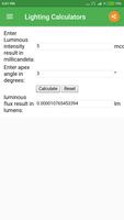 Lighting Calculator capture d'écran 2