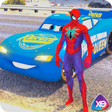 Super Heroes Lightning Car Stunts