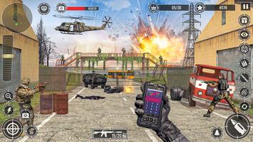 军事突击队游戏 - 离线射击游戏，枪支游戏 截图 1