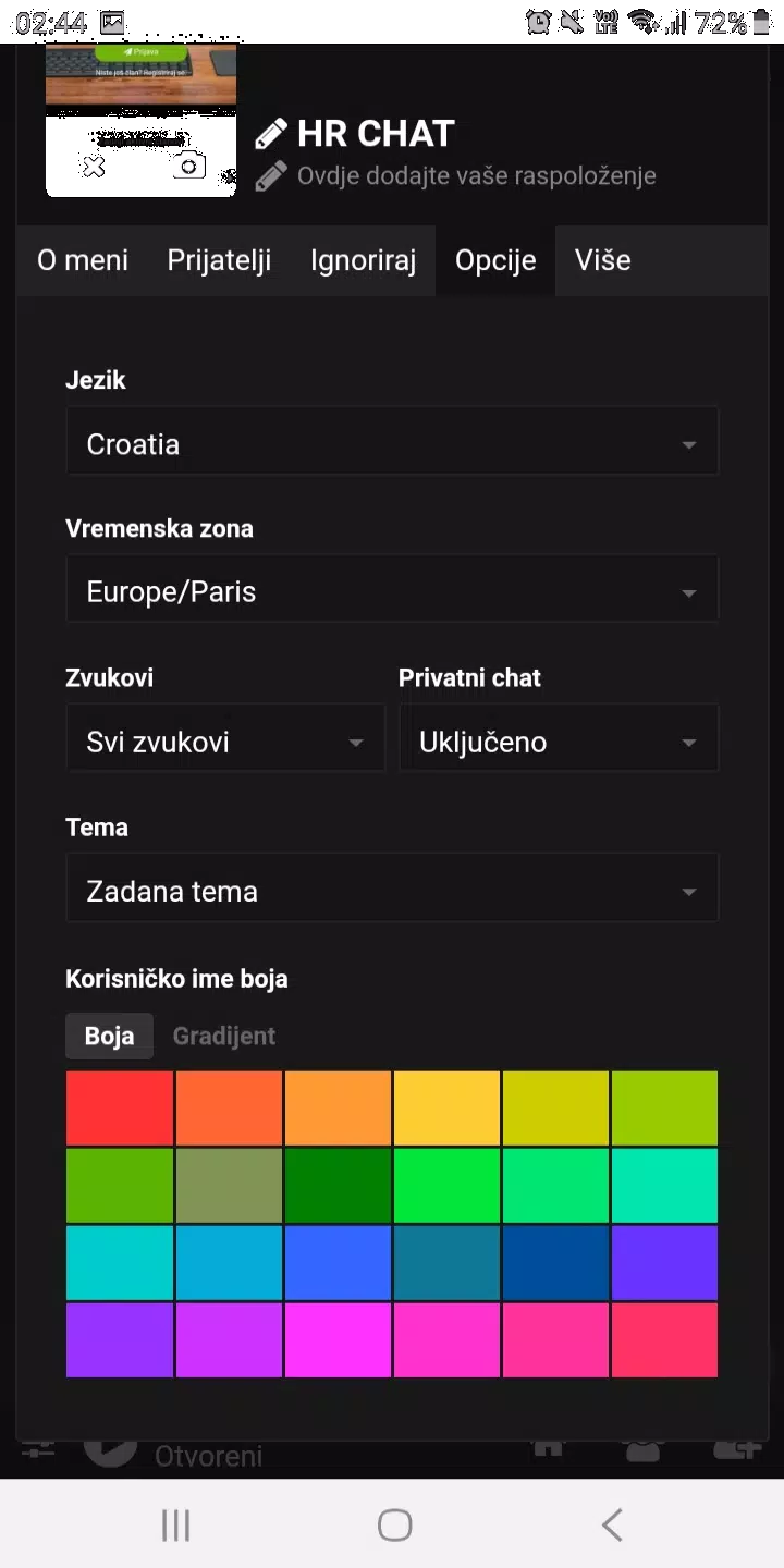 Chat hr aplikacija