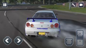 Sport Car Nissan Skyline Race ポスター