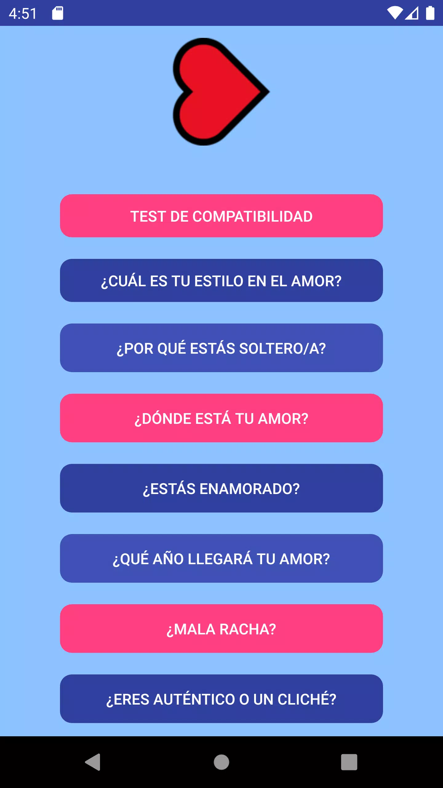 ❤LoveIt! - Test de Amor, juegos Android Download