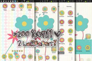 Free Colorful Flowers Theme ポスター