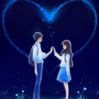 蓝色浪漫情侣之爱心动态壁纸 图标