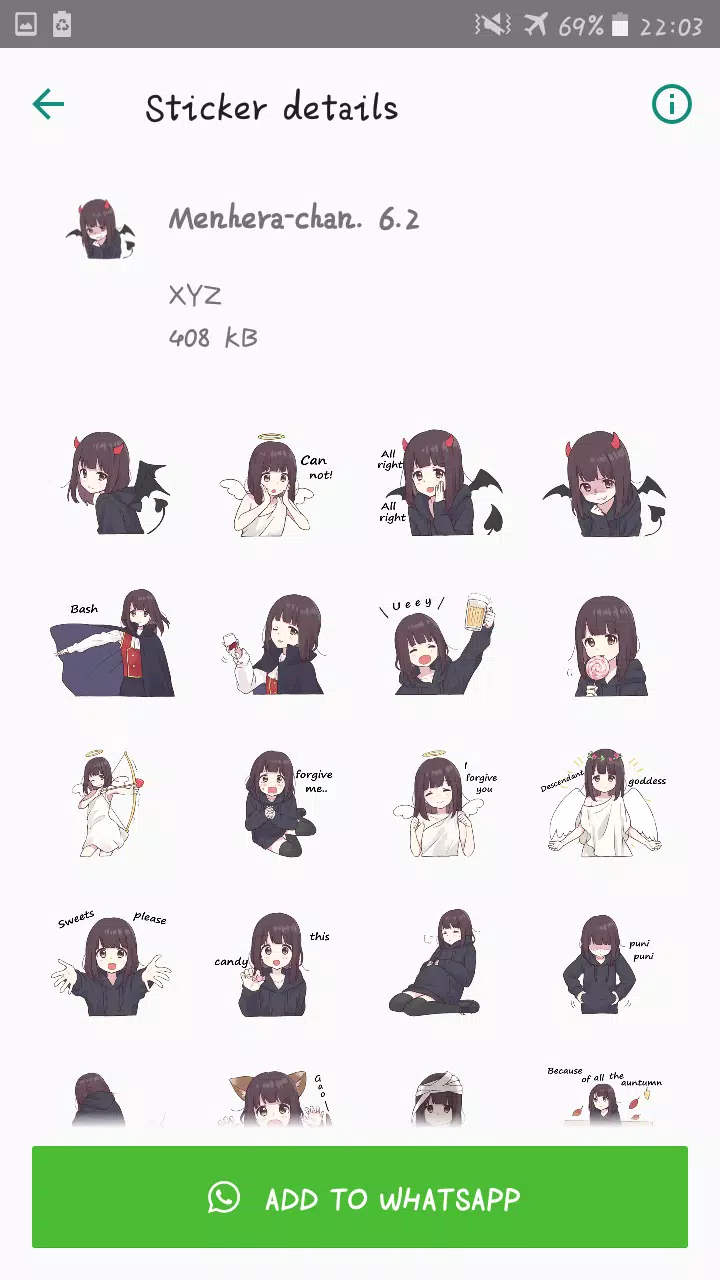 Menhera-chan - WhatsApp Stickers 1.1.0 Free Download