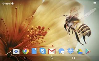 Abeja y flor Live Wallpaper captura de pantalla 3