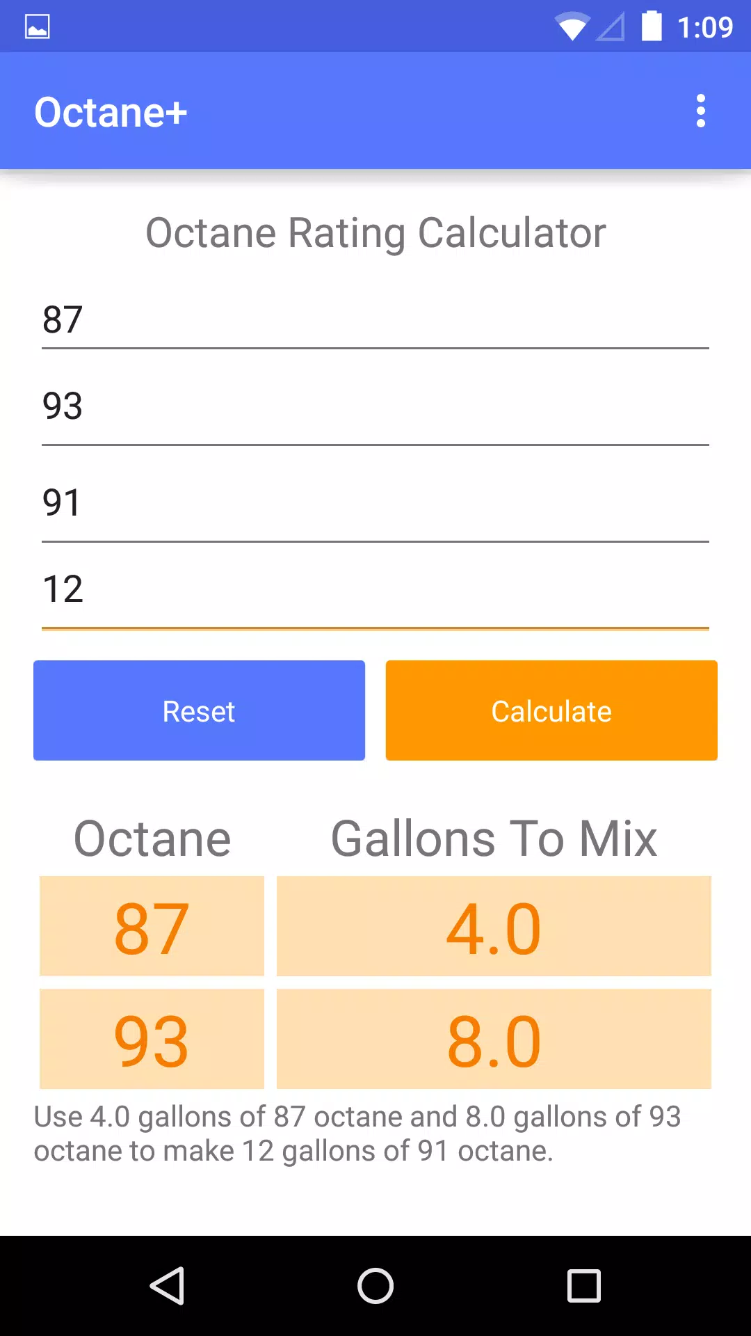 Fuel Octane Calculator Octane+ APK for Android Download