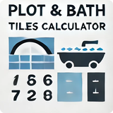 Plot Size and  Bathroom Tiles أيقونة