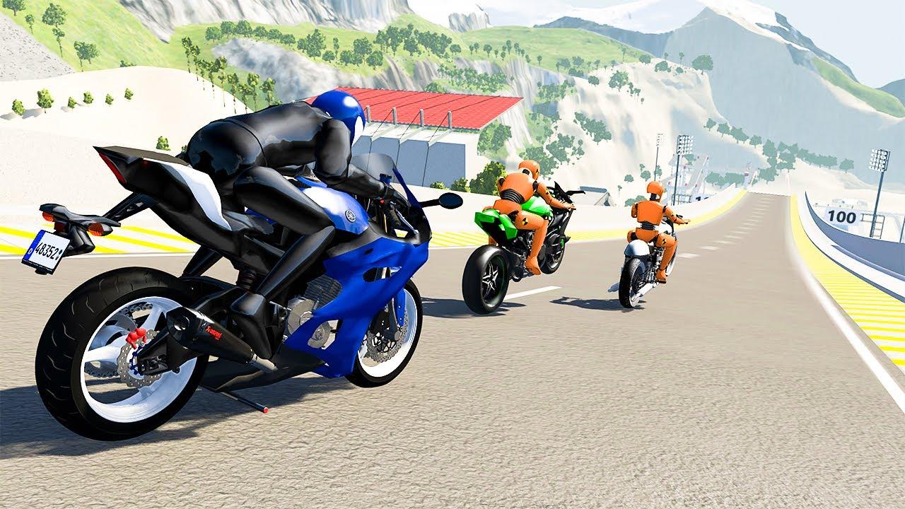 BEAMNG Drive SMASHCHAN Police. Motorbike crashes #15 - BEAMNG Drive | SMASHCHAN. Speed Jump.