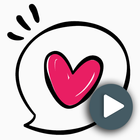 Animated Love Stickers 圖標