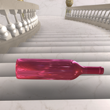 Botella en las escaleras