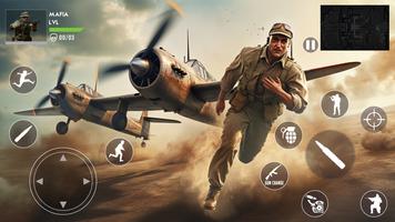 WW2 shooting games world war 2 الملصق