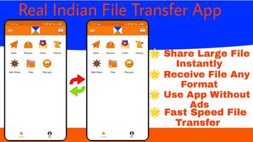 Real Indian File Transfer - Share Music & Videos الملصق