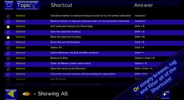 Pro Tools Shortcuts Trainer captura de pantalla 1