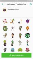 Halloween Emoji Sticker - Zombie Sticker capture d'écran 2