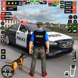 police voiture conduite Jeux icône