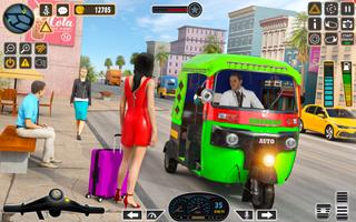 Modern Rickshaw Driver Game 3D poster