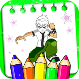 Ben Alien 10 coloring Herobook آئیکن