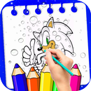 APK Soni Bleu Coloring Hedgeh book