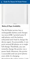 Guide For Xiaomi Mi Pocket Printer スクリーンショット 1
