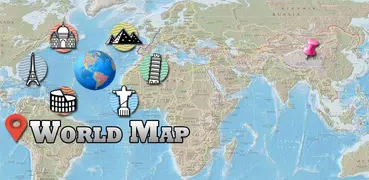 desconectado mundo mapa HD 3D atlas calle ver
