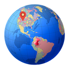 ikon offline dunia peta HD 3D atlas jalan melihat