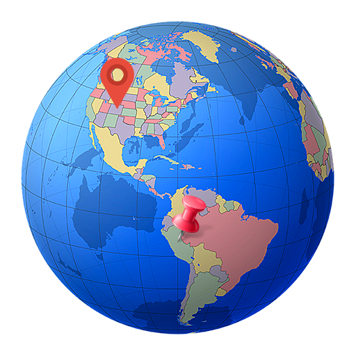 desconectado mundo mapa HD 3D atlas calle ver