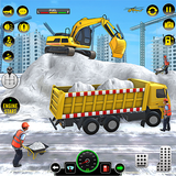 Snow Excavator Sim Crane Game icône
