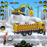 Snow Excavator Sim Crane Game icono