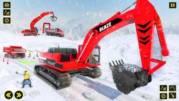 Snow Excavator Sim Crane Game تصوير الشاشة 1
