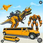 Flying Dino Robot Car Games icône
