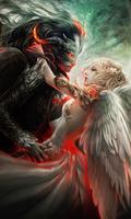 Angel Demon Mystic Fantasy Wal Affiche
