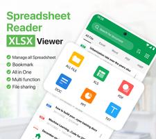 Spreadsheets office: XLS, XLSX الملصق
