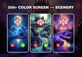 Call screen & Color flash الملصق