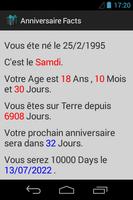 Anniversaire Facts capture d'écran 2