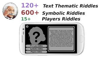 Einstein's Riddles Text Puzzle Plakat