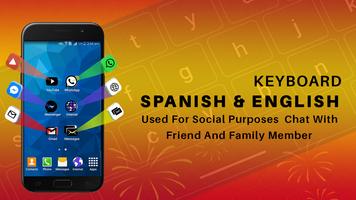 Spanish Keyboard for android with English letters Ekran Görüntüsü 1