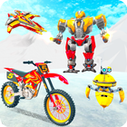 Snow Mountain Bike Racing -Transform Robot Bike icon
