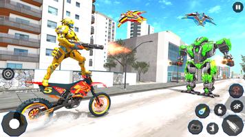 Snow Mountain Bike Racing -Transform Robot Bike poster