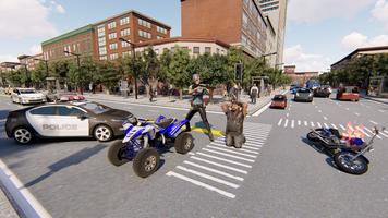 US Police ATV Quad Bike: City  screenshot 3