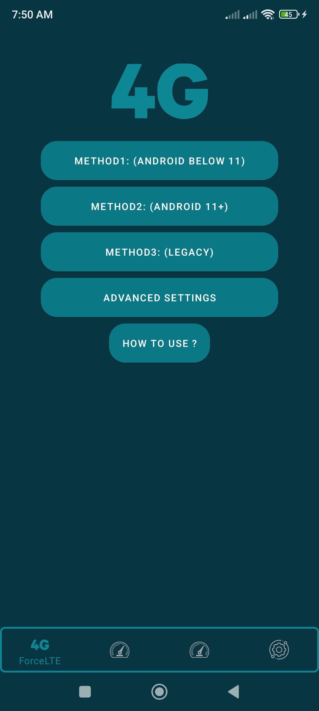 Force lte android