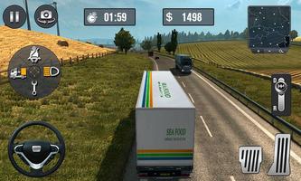 Cargo Truck Transport Simulator - Long Truck Euro captura de pantalla 1