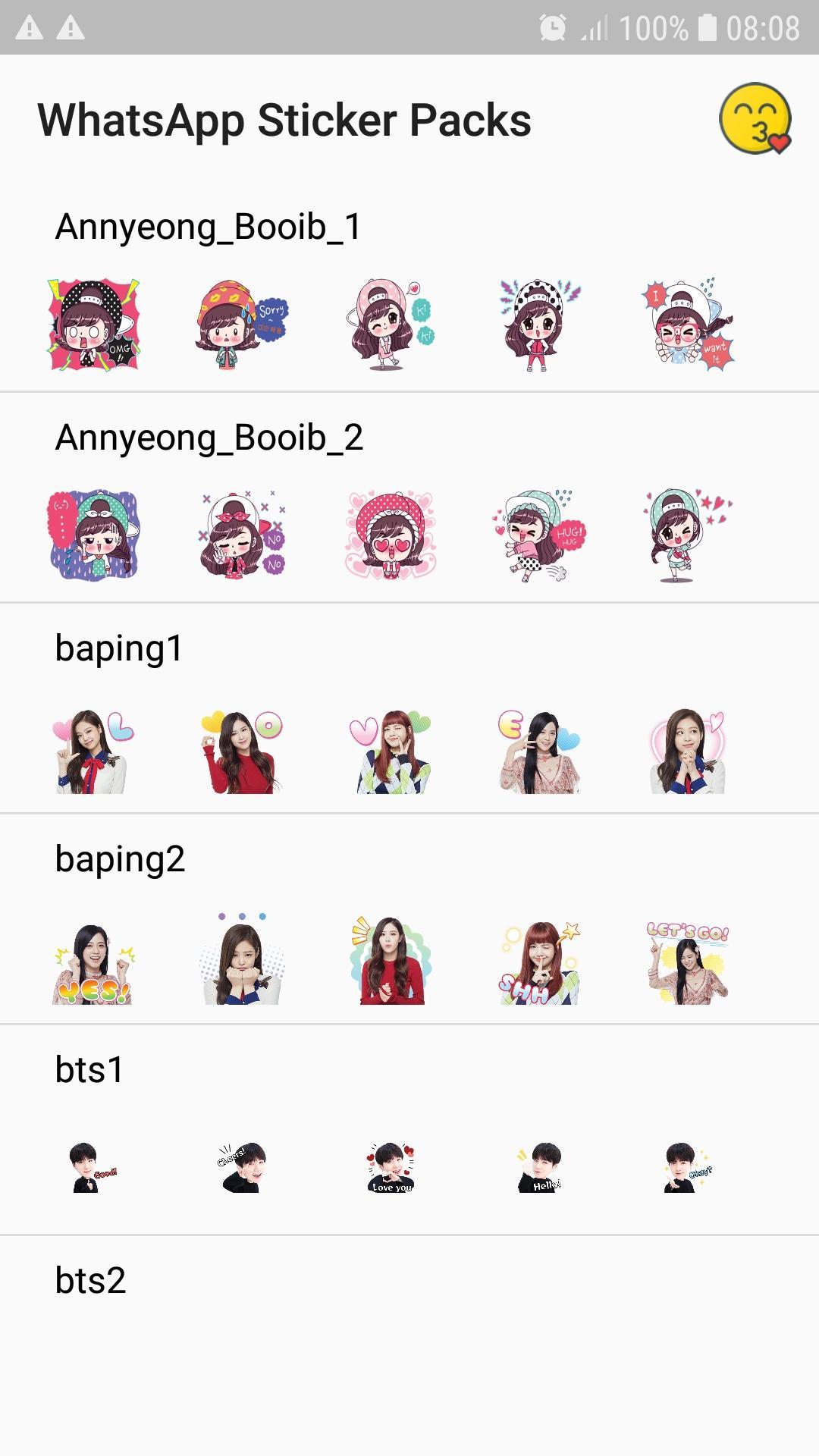 Wastickerapps Korean Idol Theme K Pop Sticker Pack For Android