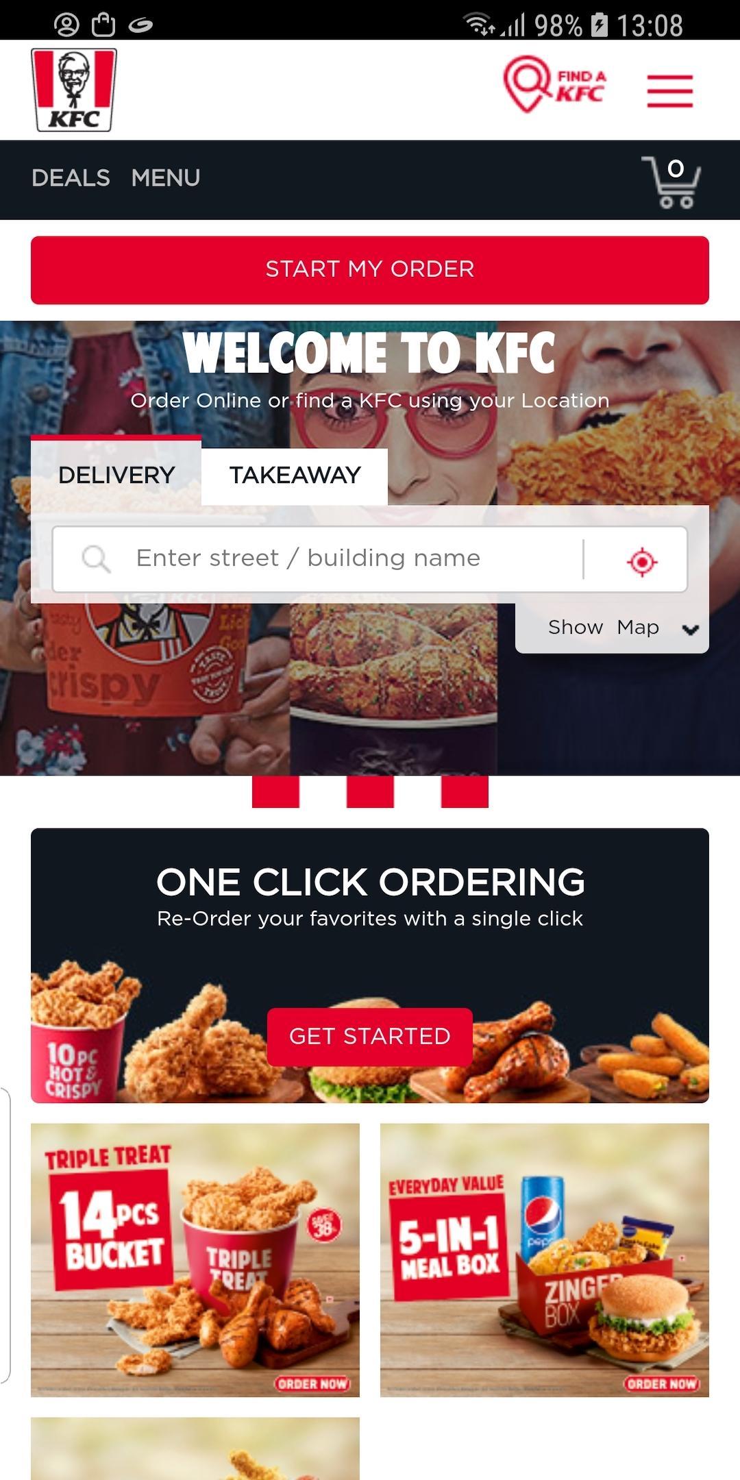 order resume online kfc