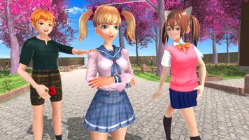 School Life Anime Girl Game 3D screenshot 3