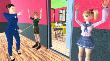 School Life Anime Girl Game 3D 截图 2